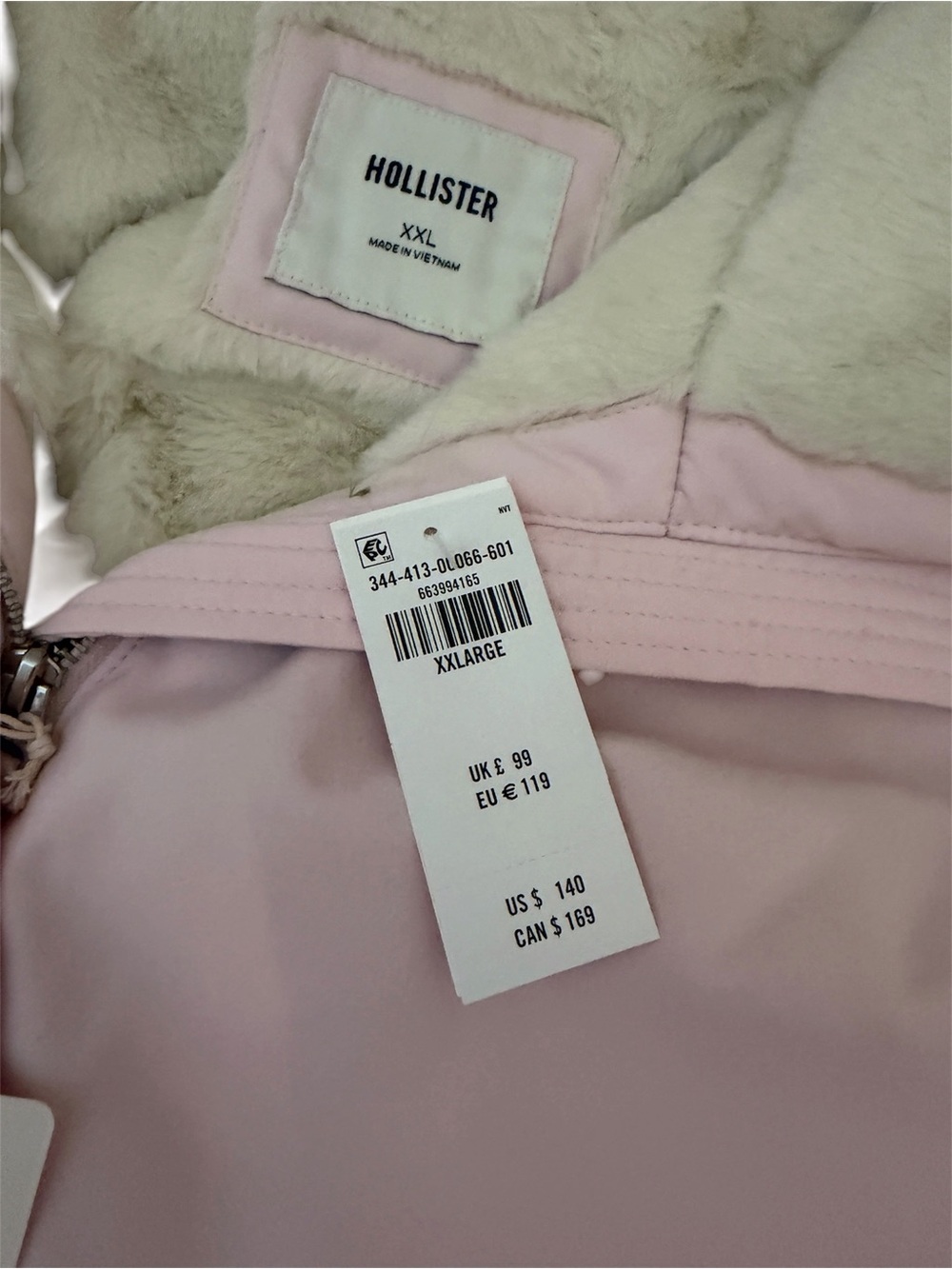 Women’s Pink Faux-Fur Lined Parka Jacket-NWT - Picture 6 of 8